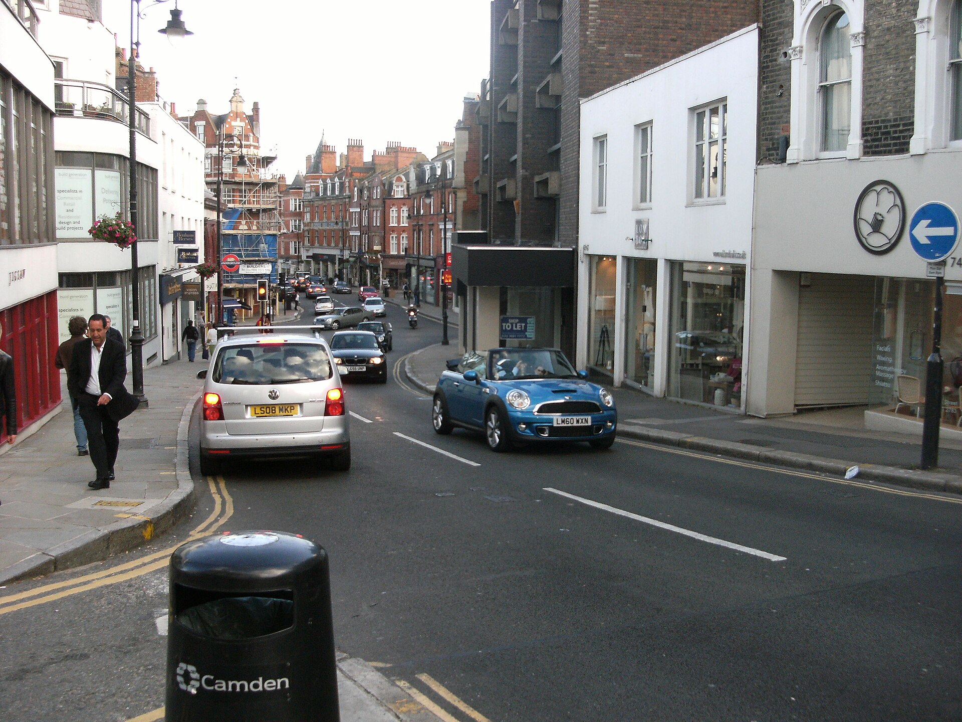 Heath Street in Hampstead village, north London